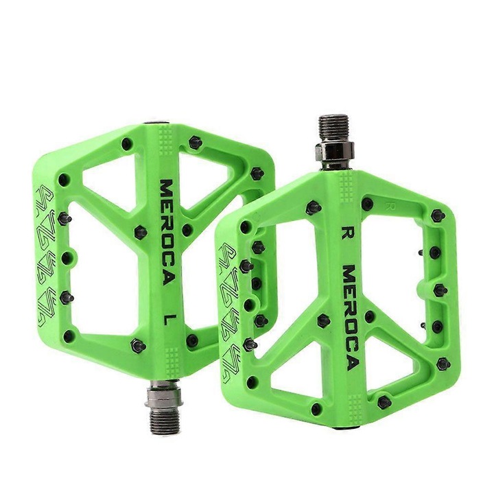 Pedale bicicleta, set 1 pereche, nylon, antiderapante, galben, 11.9x10.6x1.78cm