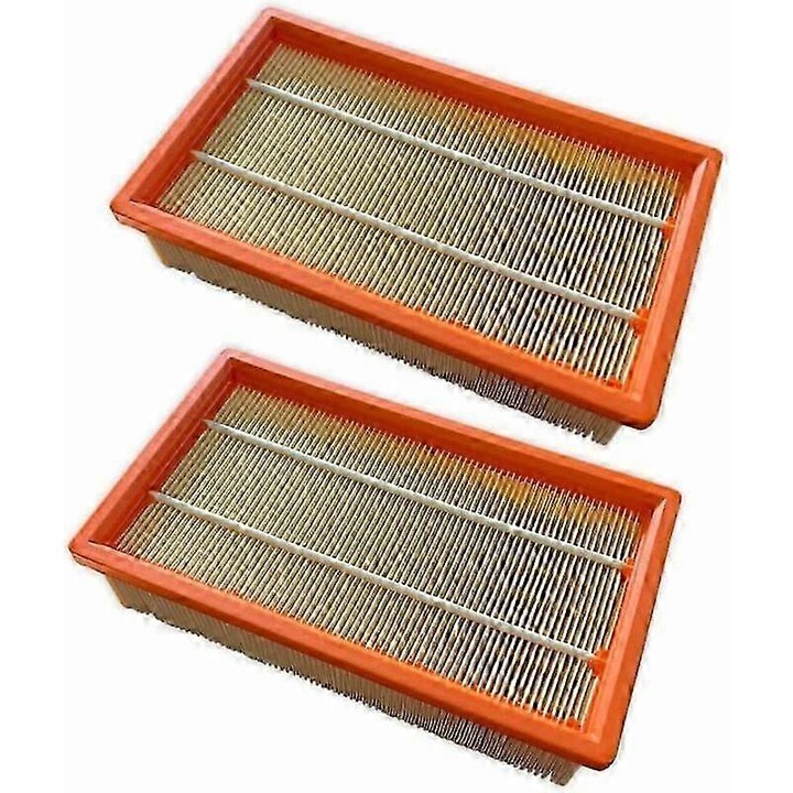 Filtru plat plisat de schimb pentru aspiratoare Karcher NT 25/1 Ap, NT 35/1 Ap, NT 45/1, NT 55/1, NT 361, NT 561, NT 611 Tact, set 2 bucati