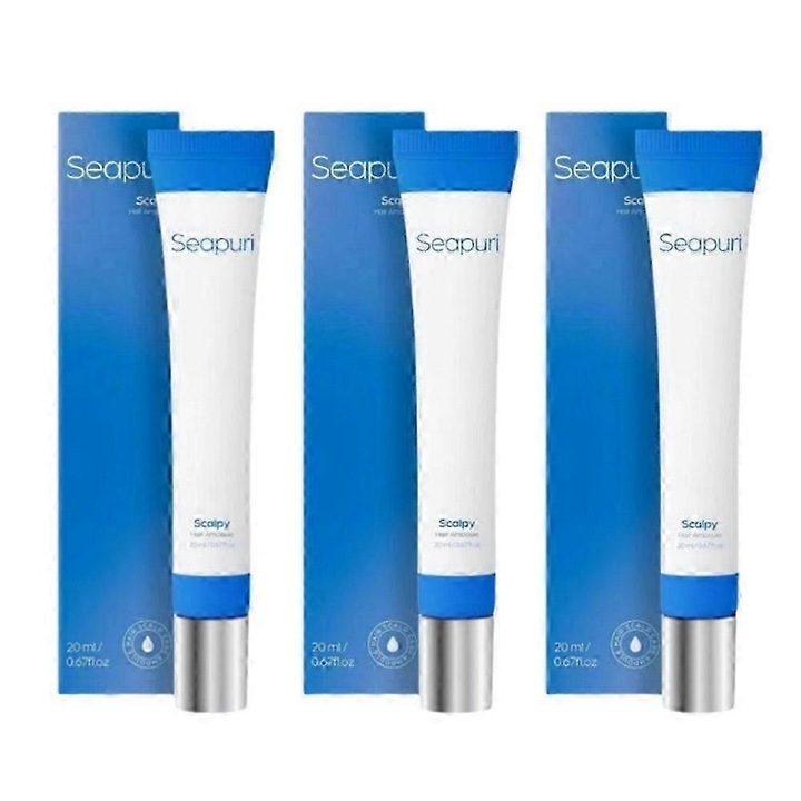 Set 3 seruri pentru Scalp Seapuri, Tratament Profesional pentru Restaurarea Parului, 20ml fiecare, fara silicon, fara alcool