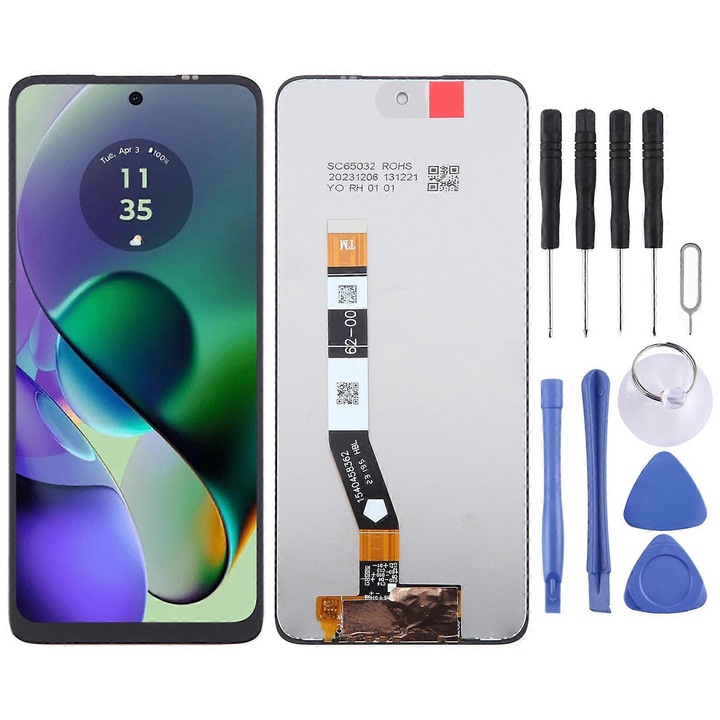 Ecran LCD cu digitizator pentru Motorola Moto G54, 5.5 inch, negru