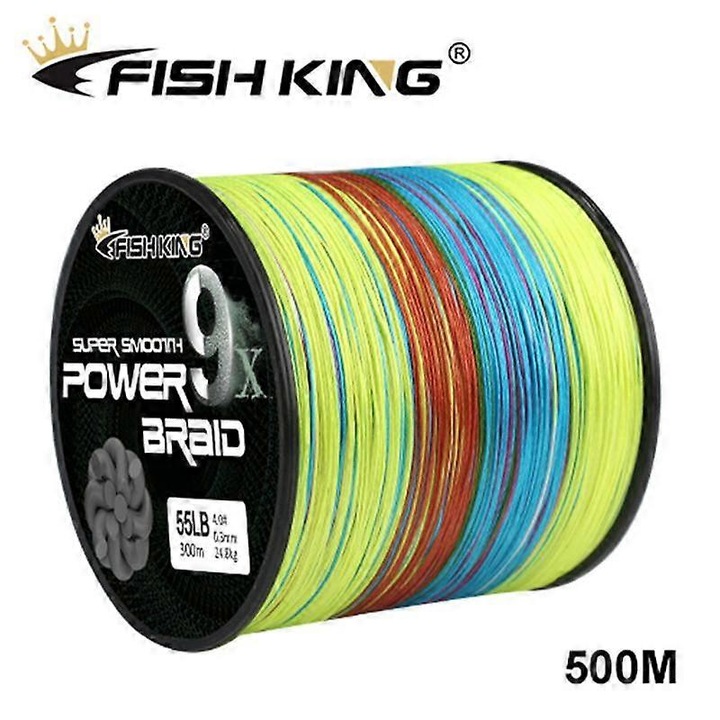 Fir de pescuit Fishing King 500m 9x, multicolor, 3.0-0.26mm, 40lb