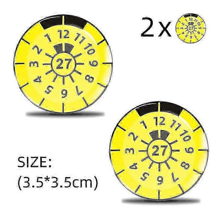 Set 2 Stickere Decorative 3D Gel pentru Placute de Inmatriculare, Waterproof, 35mm