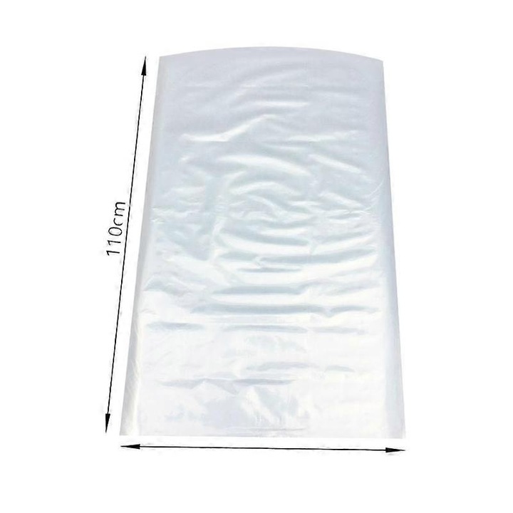 Set 50 piese huse transparente din polietilen pentru imbracaminte, 60x110cm, impermeabile, praf si umiditate.