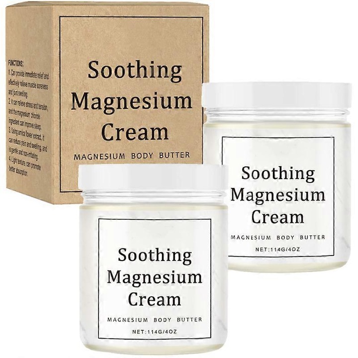 Magnézium krém relaxációra, 114g, 2 db-os szett, könnyű textúra, gyors felszívódás
