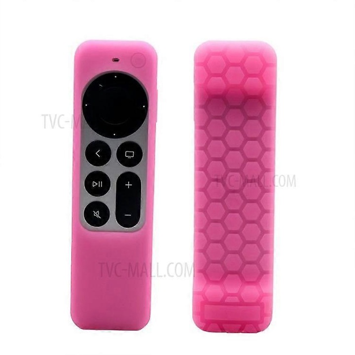 Szilikon védőtok Apple TV HD/4K távirányítóhoz, rózsaszín, 140x40x16mm