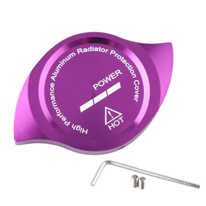 Capace radiator din aluminiu, set, 55x11.5mm, mov