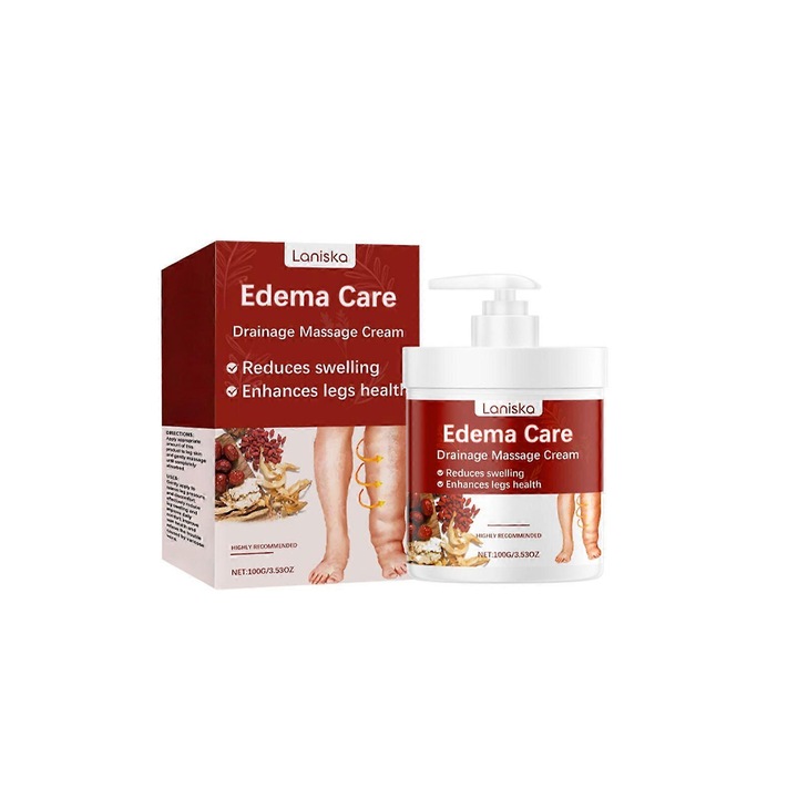 Crema anti-edem, set 3 bucati, ingrijire picioare, reduce umflaturile, ingrediente de calendula