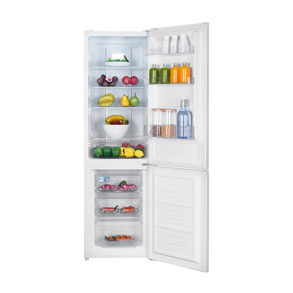 Combina frigorifica Crown CBN265EW, Total No Frost, Control digital, Iluminare LED, 253 l, H 180 cm, Clasa E, Alba