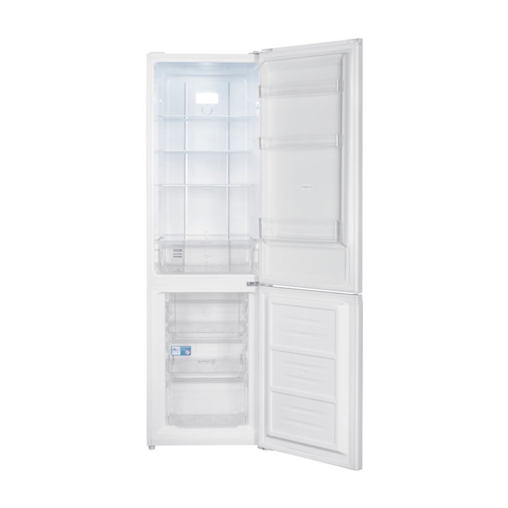 Combina frigorifica Crown CBN265EW, Total No Frost, Control digital, Iluminare LED, 253 l, H 180 cm, Clasa E, Alba