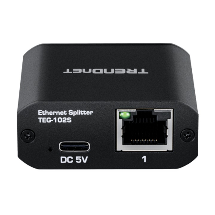 Splitter RJ45 Gigabit 1 IN, 2 OUT, USB-C - TRENDnet TEG-102S