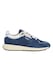 Pepe Jeans London, Pantofi sport cu garnituri din piele intoarsa si plasa, Alb/Albastru inchis