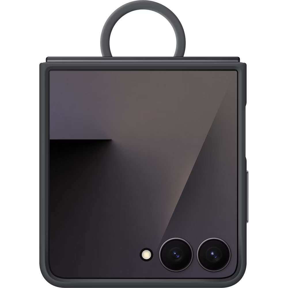 Husa de protectie Samsung Ring Silicone Case pentru Galaxy Flip7, Black