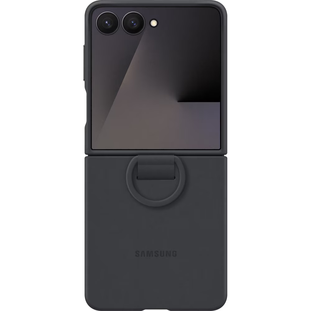 Husa de protectie Samsung Ring Silicone Case pentru Galaxy Flip7, Black