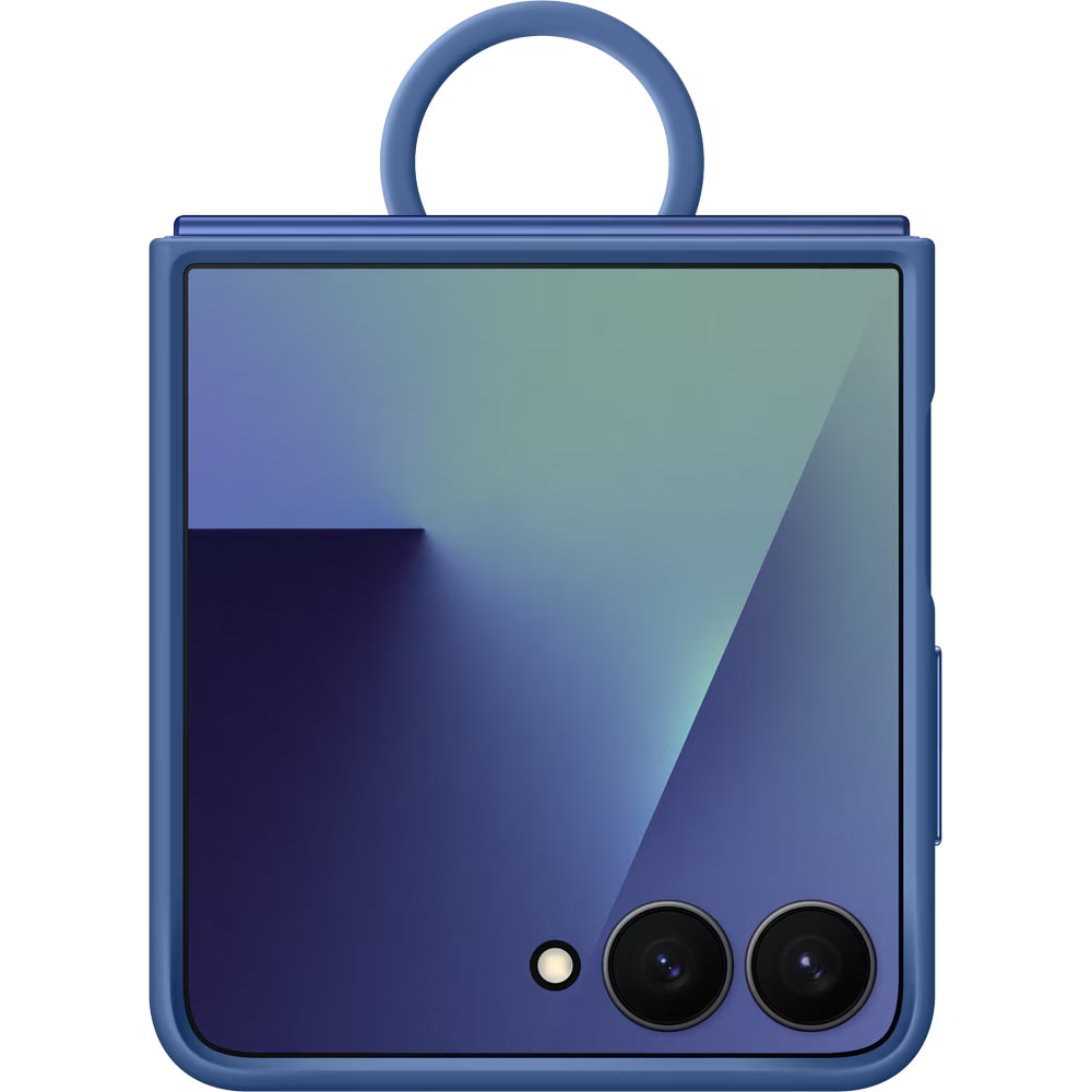 Husa de protectie Samsung Ring Silicone Case pentru Galaxy Flip7, Blue