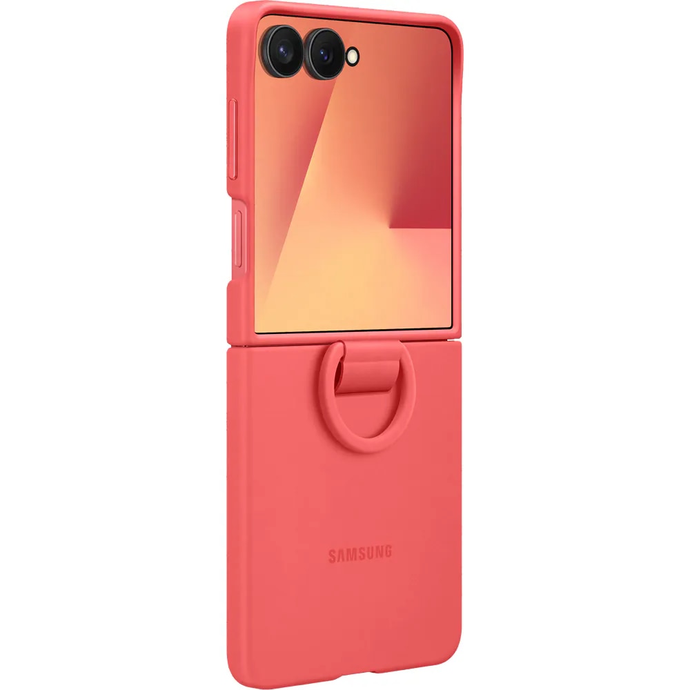 Husa de protectie Samsung Ring Silicone Case pentru Galaxy Flip7, Red