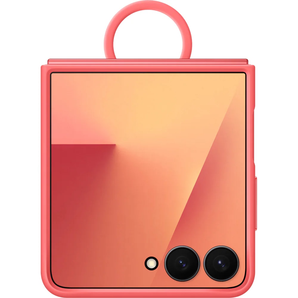 Husa de protectie Samsung Ring Silicone Case pentru Galaxy Flip7, Red