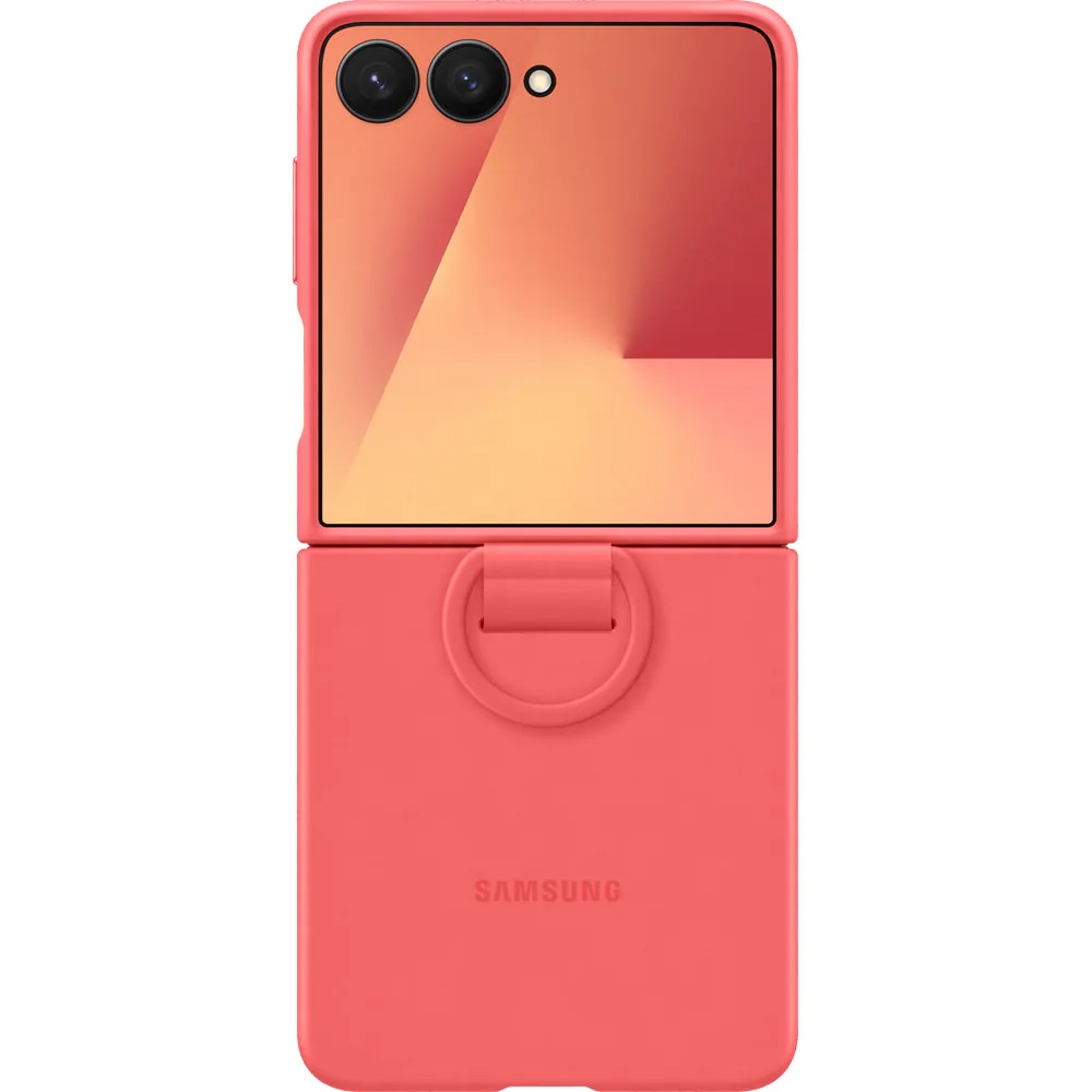 Husa de protectie Samsung Ring Silicone Case pentru Galaxy Flip7, Red