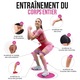 Fitnesz gumiszalag készlet, Rqiurpn, 3 ellenállási szint, csúszásmentes, jógához és pilateshez, többszínű, 3 darabos