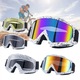Ochelari antiventos pentru motociclete, ochelari de schi, ABS, reglabil, cadra alba, punct negru + lentile transparente