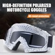 Ochelari antiventos pentru motociclete, ochelari de schi, ABS, reglabil, cadra alba, punct negru + lentile transparente