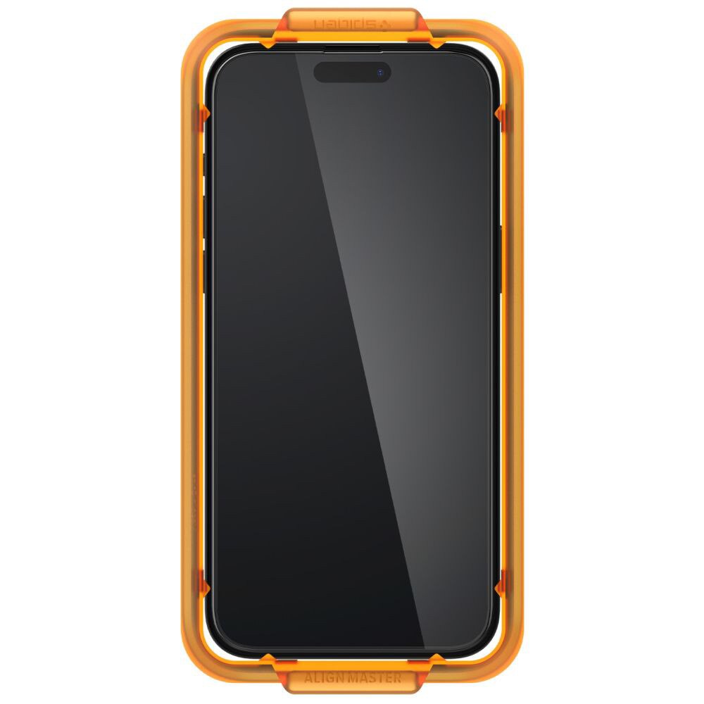 Husa Protectie Compatibila cu (2 pack) Glas.tR Align Master (AGL06895), Spigen, iPhone 15 Pro - Black
