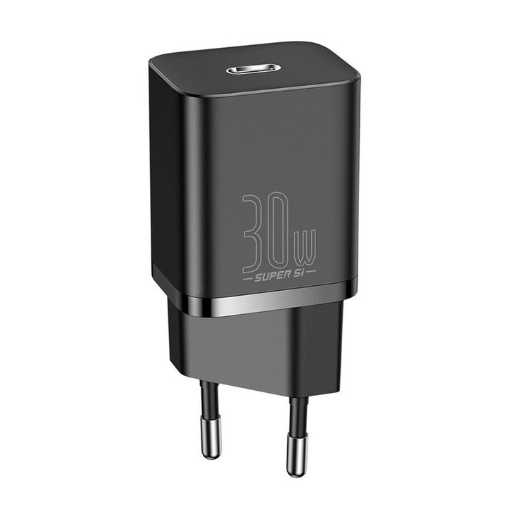 Incarcator de retea Baseus CCSUP-J01, port USB-C, 3E+1 W, culoare Negru