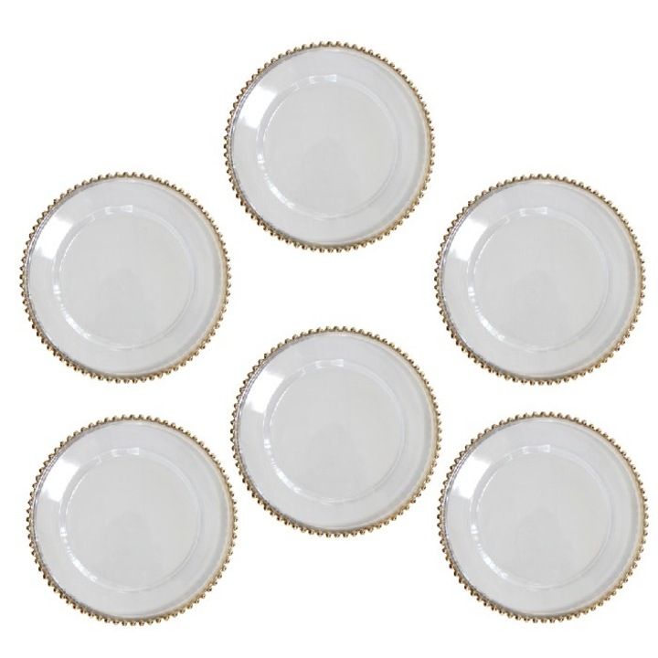 Set 6 farfurii suport RAKI WICKED polipropilena 32cm transparenta