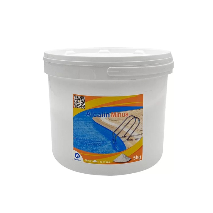Solutie pentru intretinerea piscinei, Aquatics, Alcalin Minus, 5kg, scade alcalinitatea apei