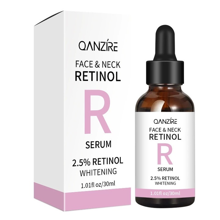 Ser antirid cu retinol, care contine acid hialuronic si 2, 5% retinol, albeste si reduce liniile fine, repara in profunzime, imbunatateste fermitatea fetei, potrivit pentru toate tipurile de ten, 30 ml