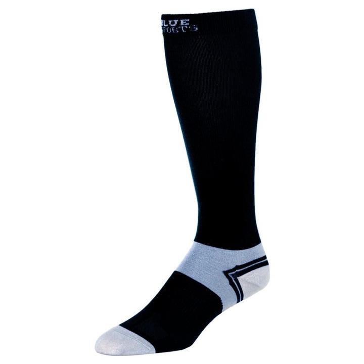 Kek sportzokni, fekete PRO-Compression SR, Fekete