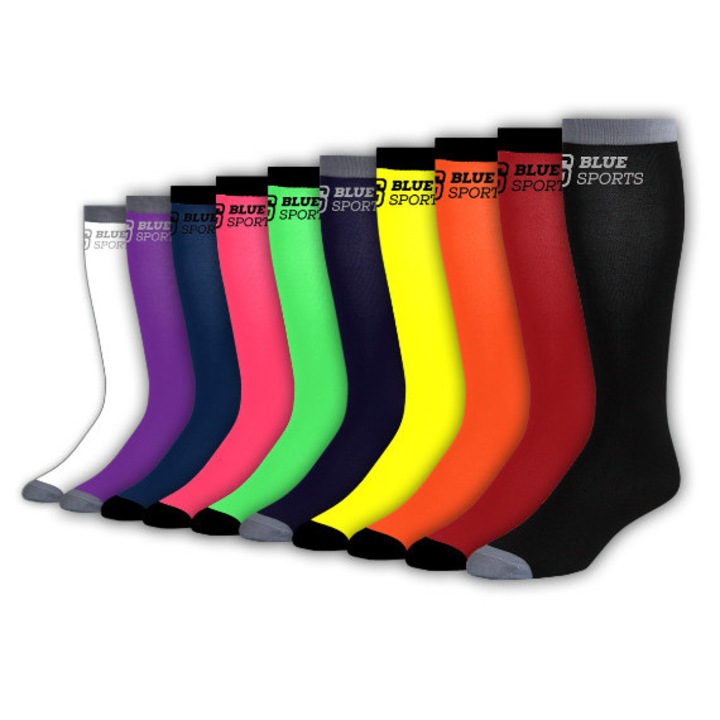 Blue Sports zokni, PRO-Skin Coolmax Knee SR, Fehér - Fekete