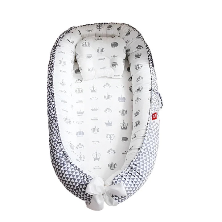 Babaágy, légáteresztő pamut, hordozható, állítható, 2, 50x85 cm