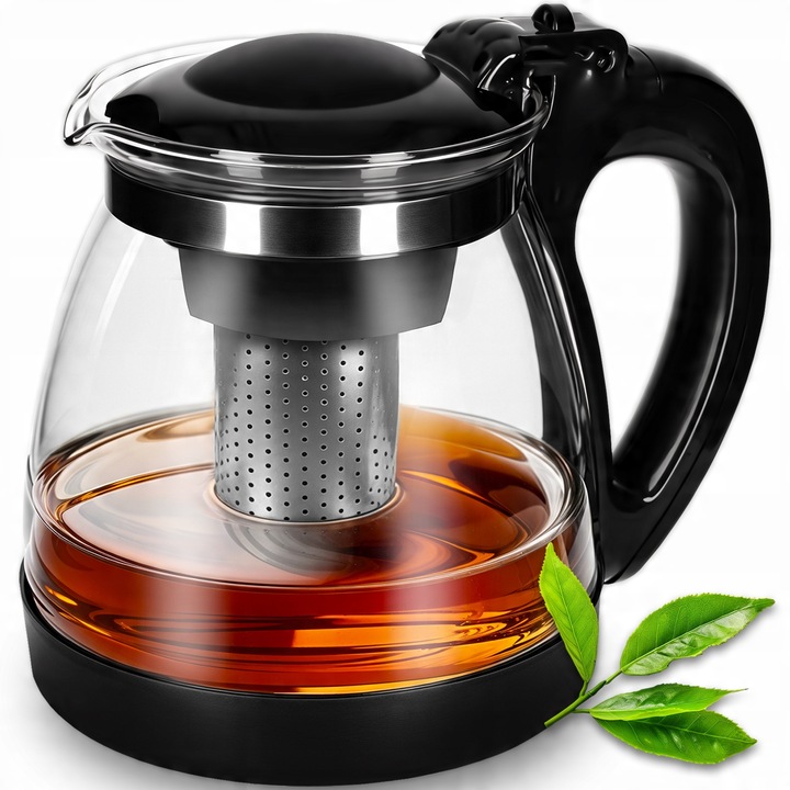 Üveg infuzor, Hofu Japan Design, Üveg, Rozsdamentes acél, Műanyag, Kivehető infuzor, 18 Cm X 15 Cm, Átlátszó, 1 Tartály