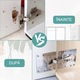 Set Reparatie Balamale Pentru Dulapuri Profesional SUPER TRENDS®, 2 Placi Metalice Otel Inoxidabil 9x9 cm, 12 Suruburi, Argintiu
