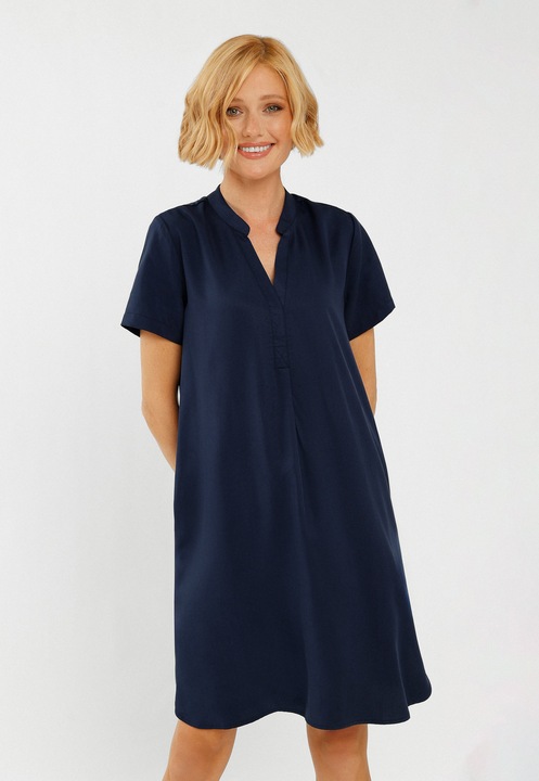 Rochie larga Volcano G-Fanta, albastru marin, Albastru marin