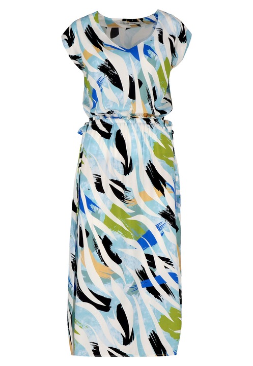 Rochie de vara Volcano G-Milos, albastru/alb/negru, Albastru multicolor