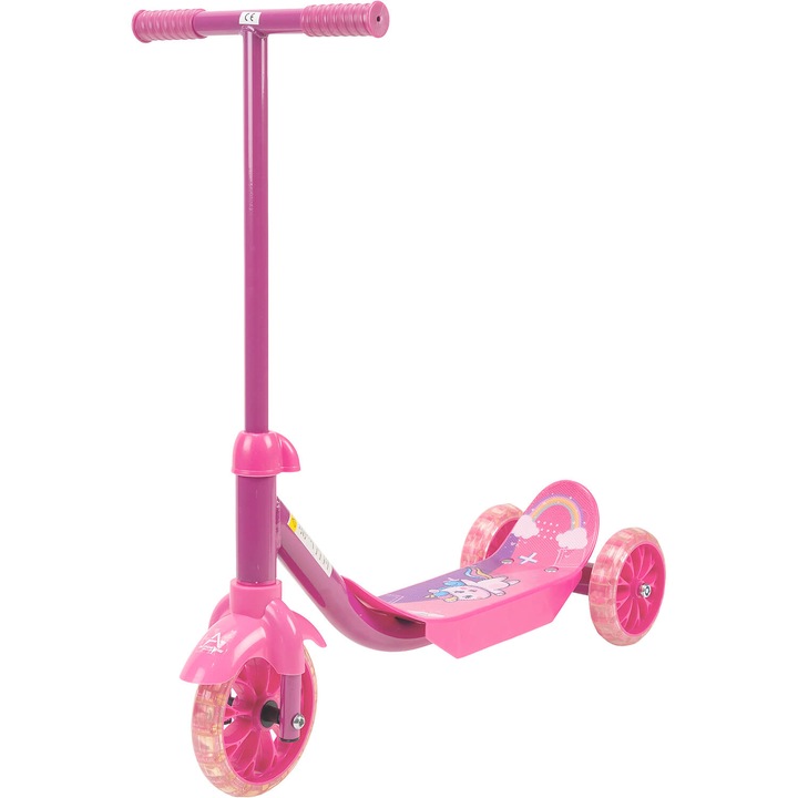 Тротинетка Action One Little Rainbow Unicorn, розов