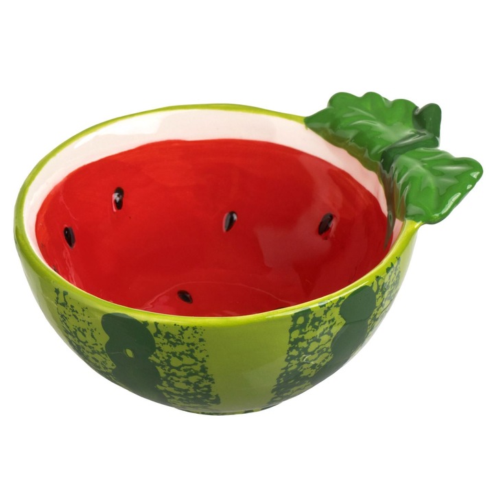Bol ceramic cu model pepene verde 300ml