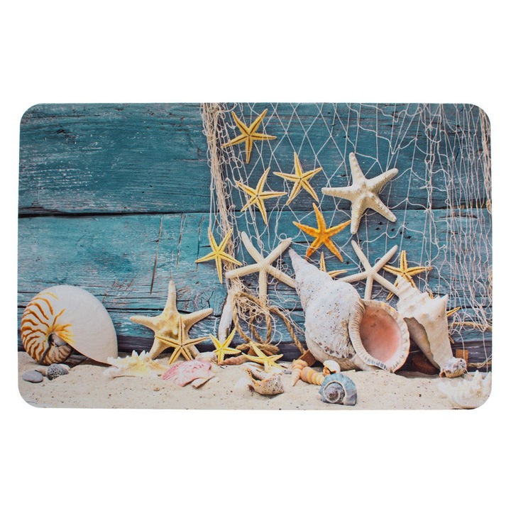 Corovas bejárat strand mintával, kagylóháló 60x40cm