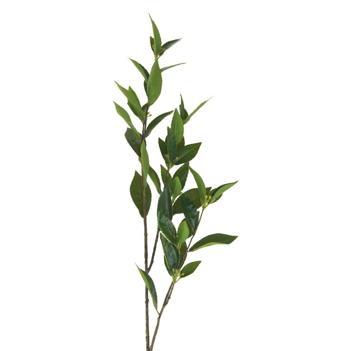 Изкуствен клон от зелени дафинови листа 91 см