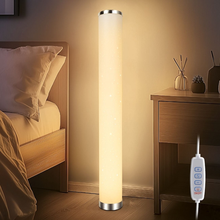 Lampadar cilindric cu model perforat led 0.3a & usb ø12.5x103cm