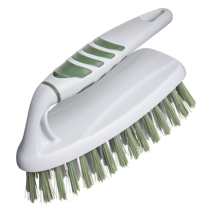 Perie de curatare alba verde olive 15cm