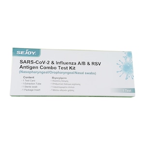 Test Rapid Antigen, Combinat, 4 in 1, Gripa A+B, Covid-19 si RSV, Sejoy, Exsudat Nazofaringian, pentru Uz Profesional