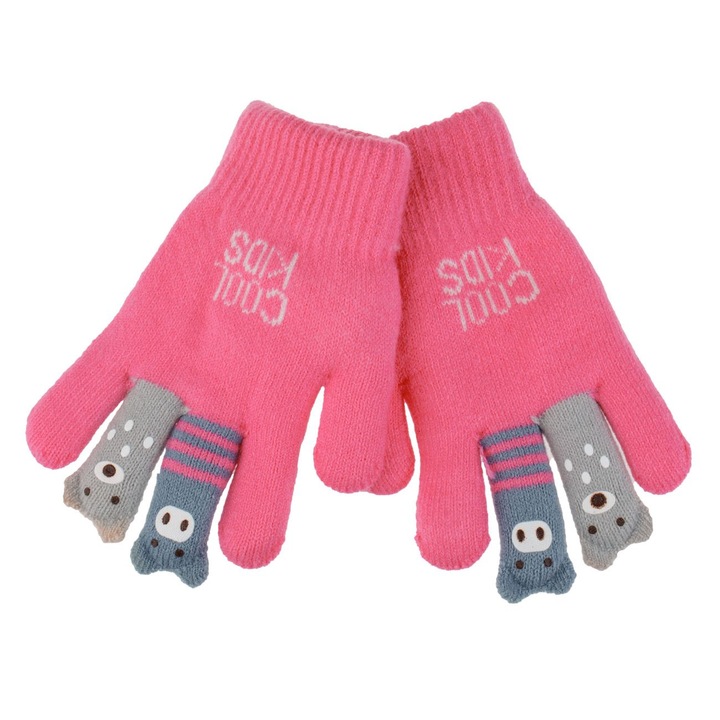 Manusi corai cu 2 degete animale pentru copii 6-10 ani