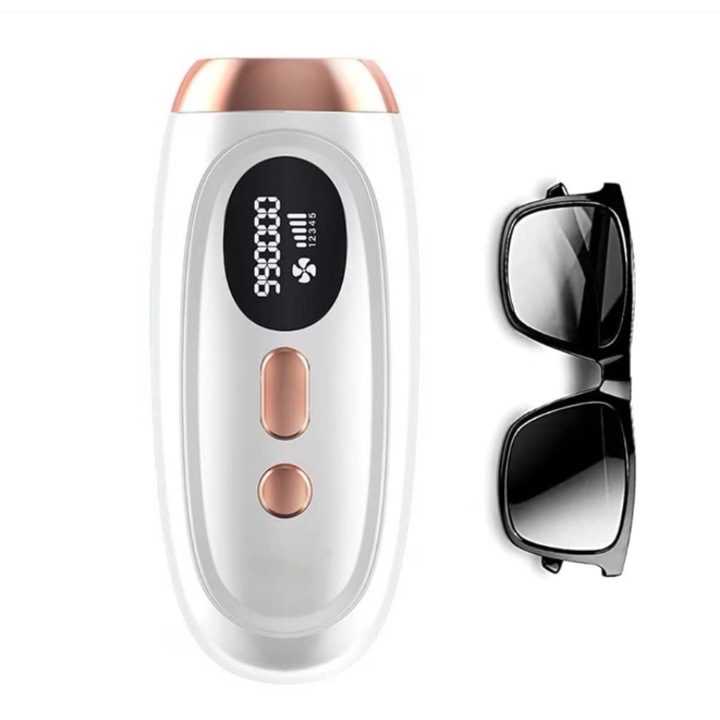 IPL епилатор R1, за трайно безболезнено обезкосмяване, IPL технология, 5 нива на интензивност, за жени и мъже, SmartSkin сензор за кожа, автоматичен режим, с дисплей, 999 999 импулса