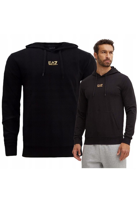 Мъжки суитшърт, Emporio Armani, Памук, Еластан, Черен