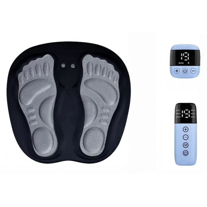 Електронен мускулен стимулатор, масажор за крака при невропатия, TENS и EMS циркулатор за крака, 8 режима и 19 интензитета, облекчава подуване, крампи, плантарен фасциит