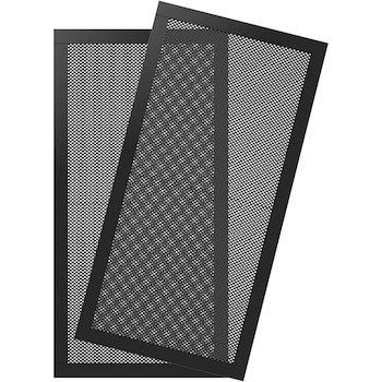 Set 2 filtru de praf pentru ventilatoare PC, PsAyl®, cu cadru magnetic, PVC, 120 x 240 mm, Negru