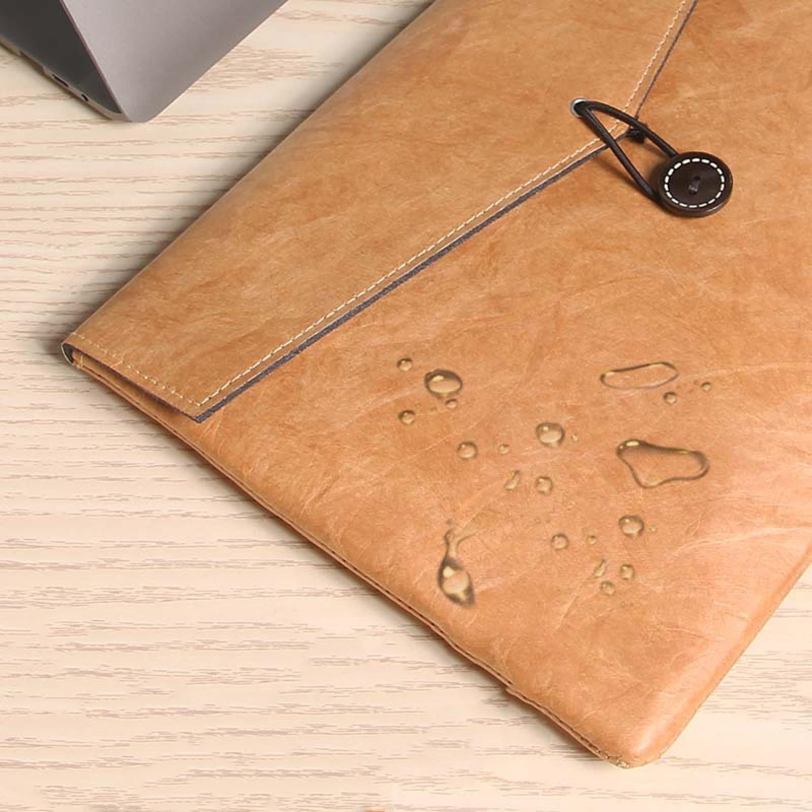 Geanta laptop 14 inch cu captuseala din hartie Dupont, husa ultra-usoara pentru tableta, culoare galben vintage, ideala pentru birou, scoala si calatorii, accesoriu durabil si practic pentru transportul dispozitivelor electronice