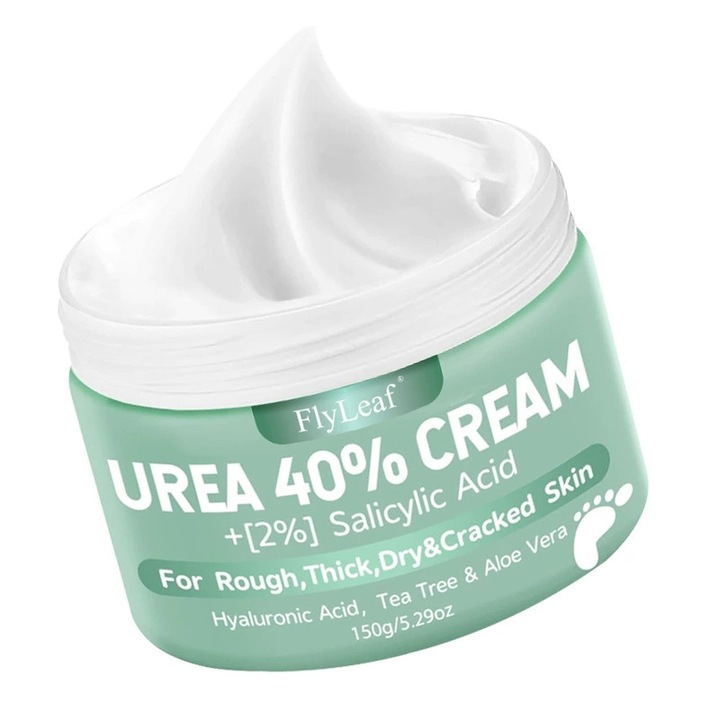 Urea lábkrém, 40% ureát, 2% szalicilsavat, teafát és aloe verát tartalmaz, hidratáló és tápláló, bőrkeményedés elleni, száraz, érdes és repedezett bőrre alkalmas, 150g